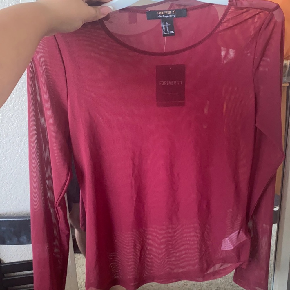 Sheer long sleeve